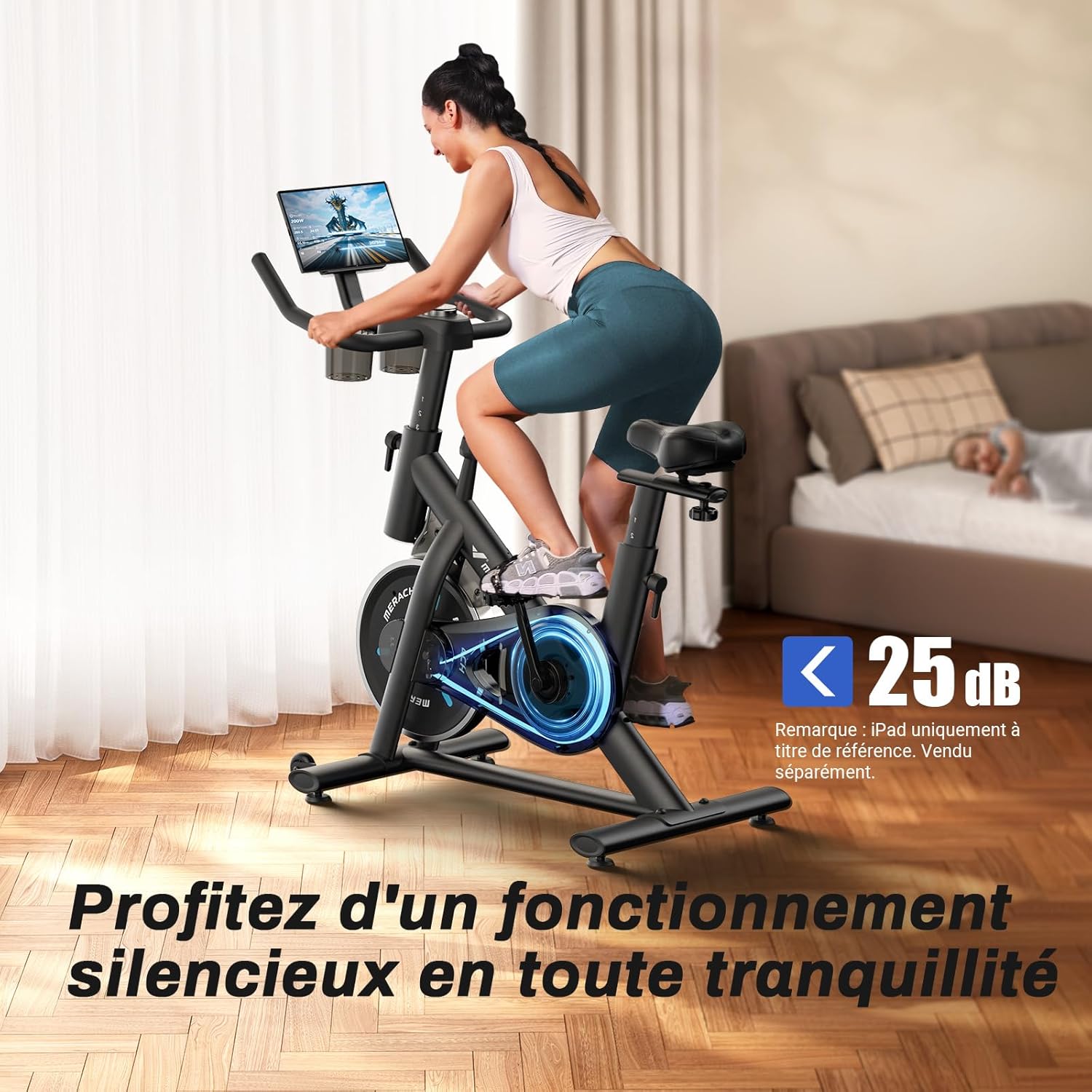 Vélo d'appartement Connecté