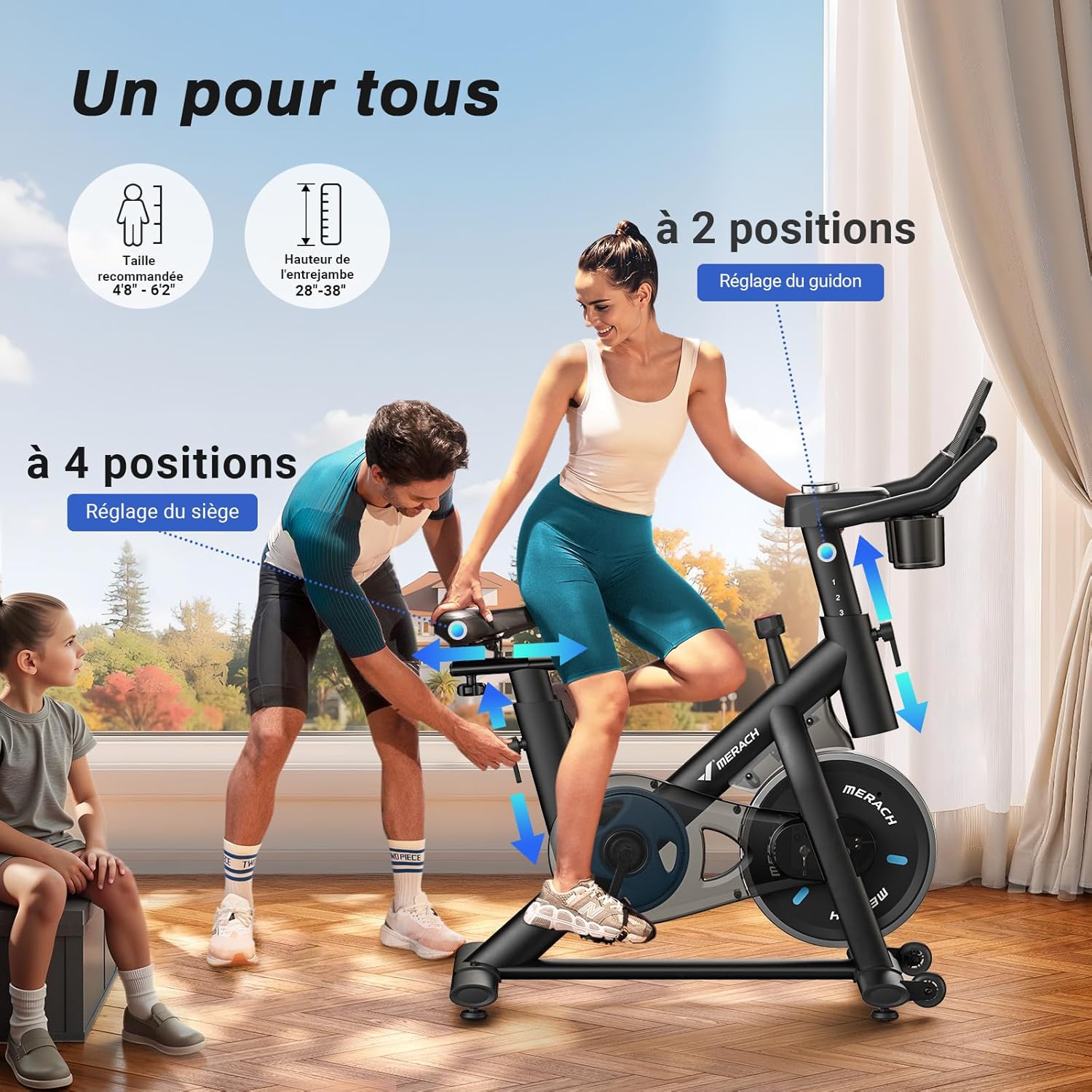 Vélo d'appartement Connecté